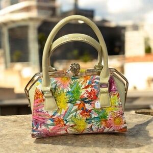 Alberta ,Woman,Spring Summer Purse Elegant,Multicolor,medium,Synthetic,Floral.!